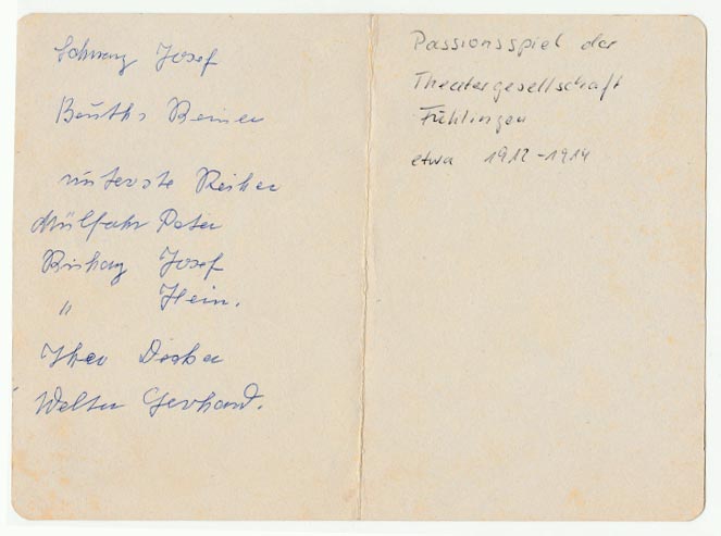 Die Namen der Darsteller